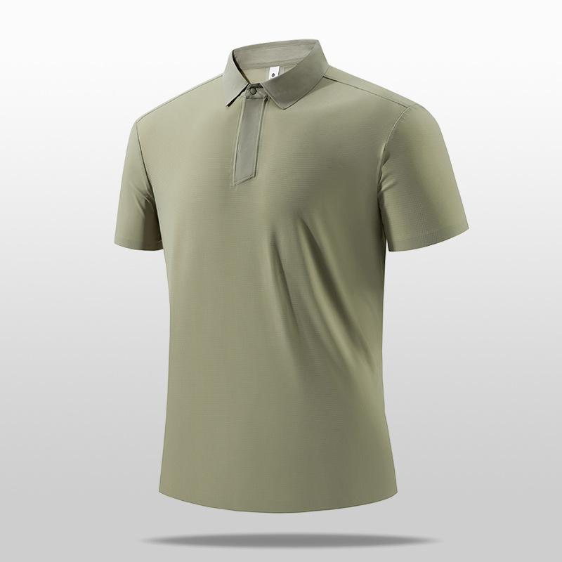 

Men s Solid Color Placket Polo Shirt, Slim Fit Textured Casual Golf Shirt, Breathable Summer Business & Streetwear Top 5XL хакі