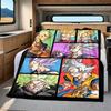 1 Stück DRAGON BALL Aufdruck Flanelldecke, Hohe Qualität für alle Jahreszeiten, Heimdekoration, Wärme und Komfort, Perfekt für Weihnachtsgeschenke