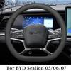 För BYD Sealion 05 06 07 DM-i EV 2026 2026 2026 Läder Bilrattöverdrag Ultratunna Antihalk Auto Handtagsinpackningar