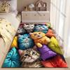 Cute kittens surrounded by pillows carpet Yoga living room room decor children's crawling mat doormat area rug games mat