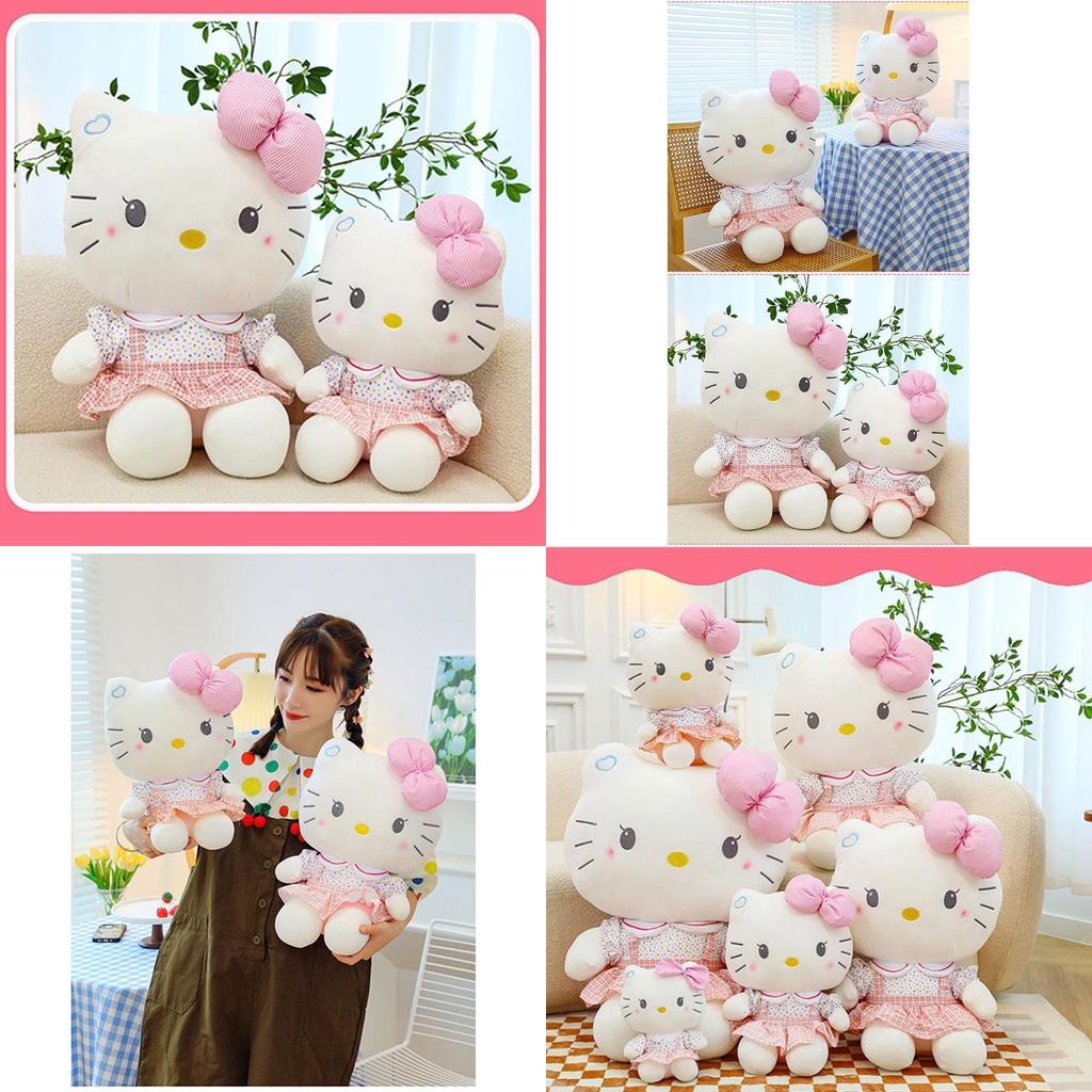Cute Kt Cat Plush Toy Soft Stuffed Animal Doll Wholesale Gift For Birthdays