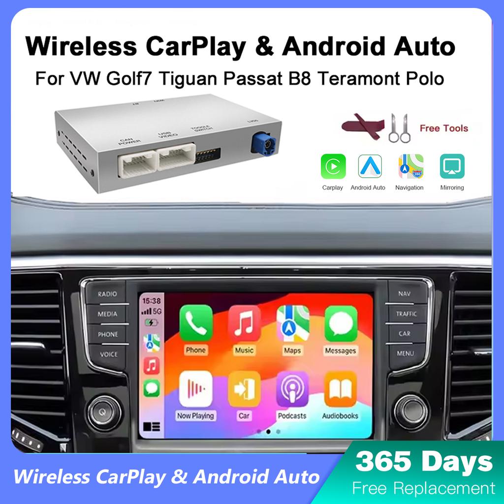 For Volkswagen Golf 7 SEAT leon MK3 Tiguan Lamando Magotan Phideon Teramont Wireless Carplay Android Auto with MIB1/MIB2 System