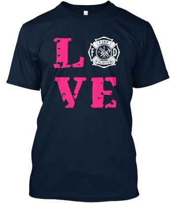 T-shirt Moglie Figlia Pompiere Made in USA Taglie dalla S alla 5XL