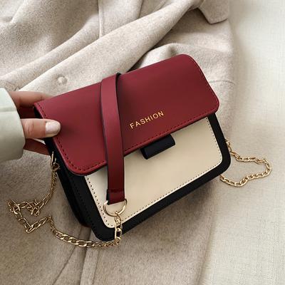 Women Bag  New Fashion PU FLAP Chains Casual Patchwork Hasp SOFT Shoulder Bags Handbags Pures And Bags Crossbody