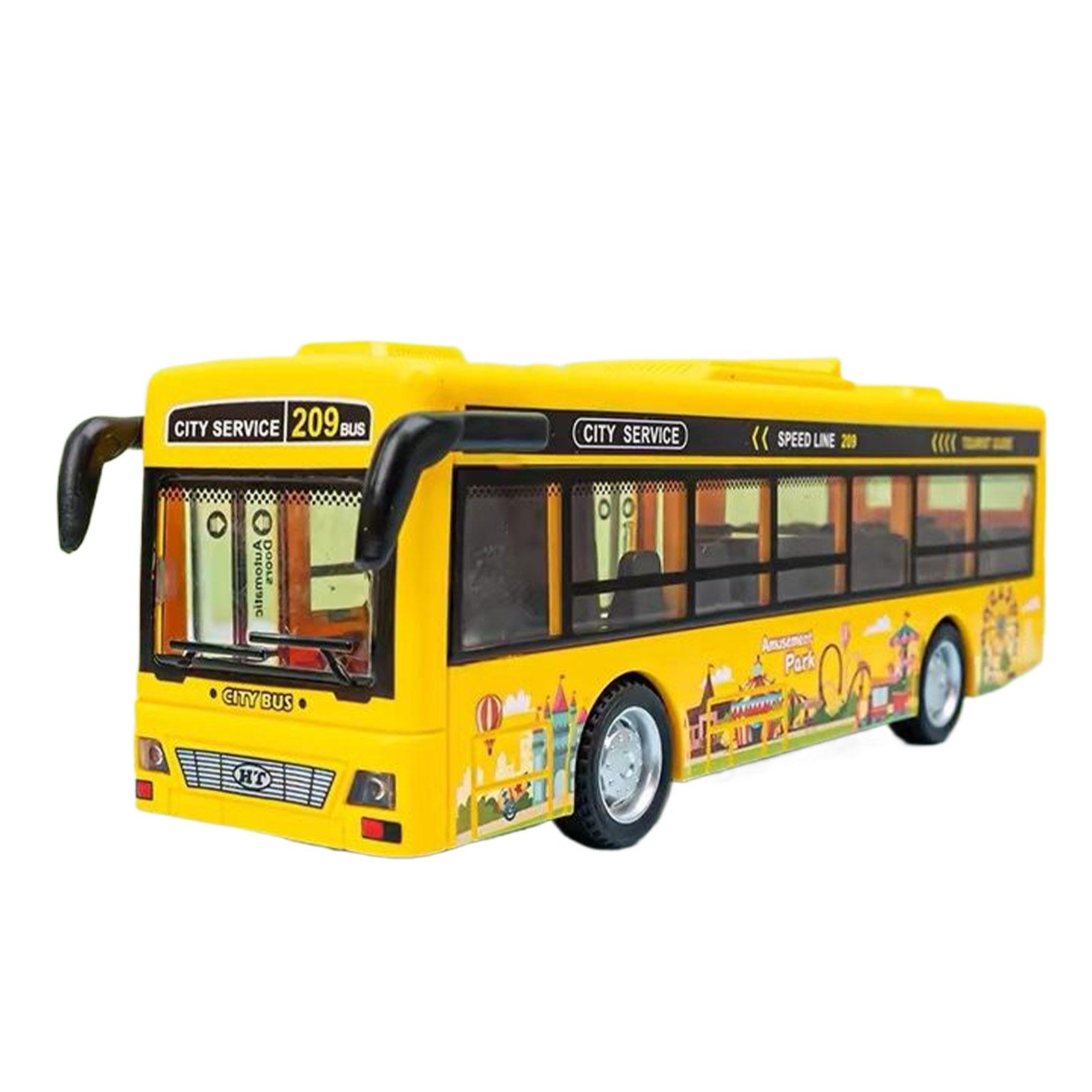 

ABS Bus Toy For Children Realistic Scene Simulation Gift For Kids Adding Extra Excitement To Play. жовтий