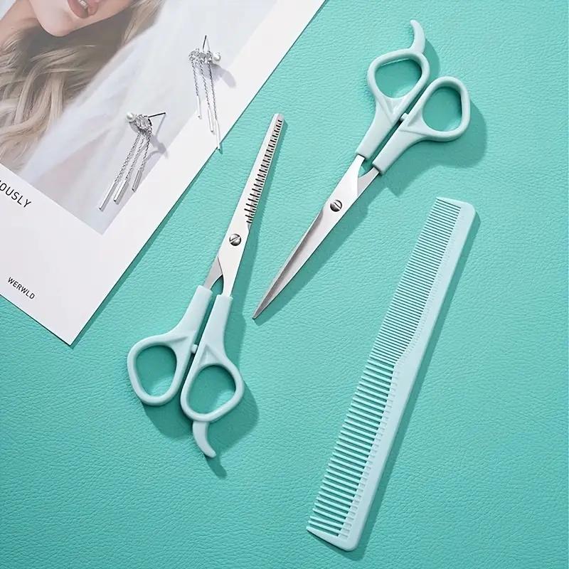3PCS Haircutting Scissors Professional Hair Trimmer Thin Tooth Trimmer Flat Trimmer Home Haircutting Scissors Set Hair Trimmer