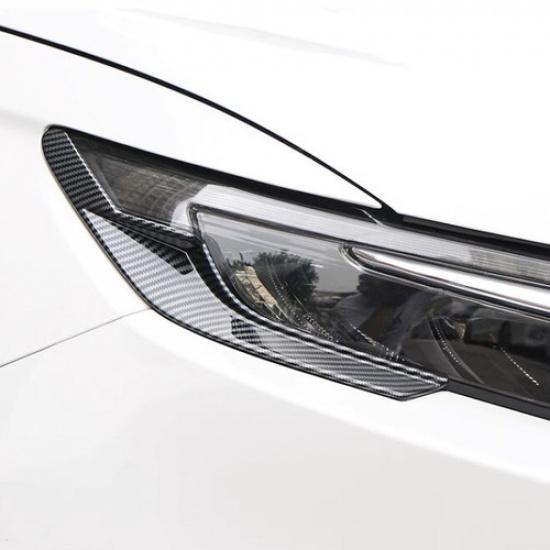 For 2023 2025 Honda CRV CR-V Carbon Fiber Front Headlight Lamp Strip Trim
