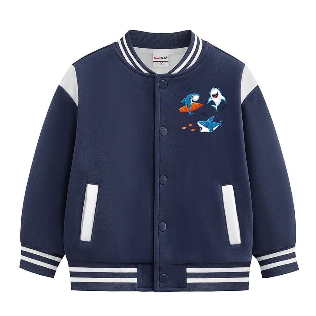 Kinder Baseballjacke mit Fleece-Futter - Lässige Herbst-/Winter-Oberbekleidung