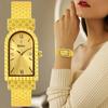 Yalalusi Bracelet Watch Vintage Women's Square Watch Classic Women's Wristwatch Diamond-Set Women's Watch IPG Vacuum Plating