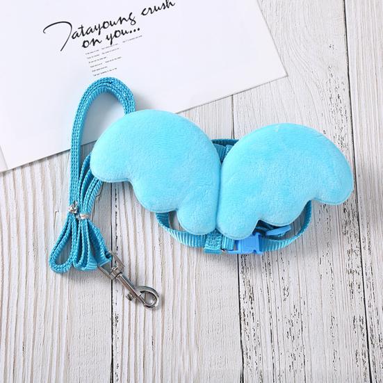 Wing Design Duck Harness Flexible Buckle Solid Color Long Rope Duck Harness for Animal
