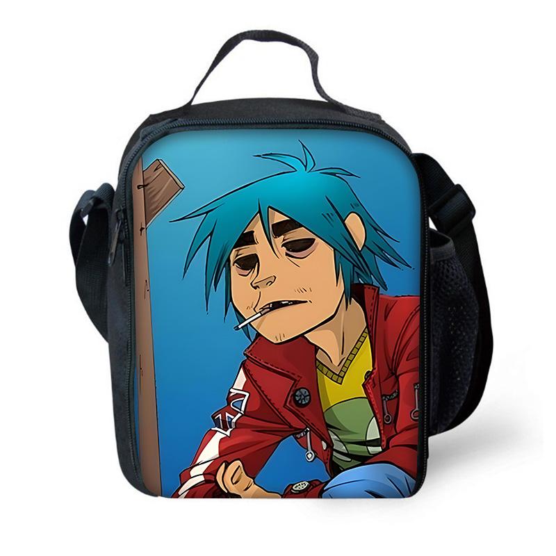 Child School Virtual Character Gorillazs-Backpack with Lunch Bags ,Pencil Bags ,School Bags for Boys Girls Best Gift