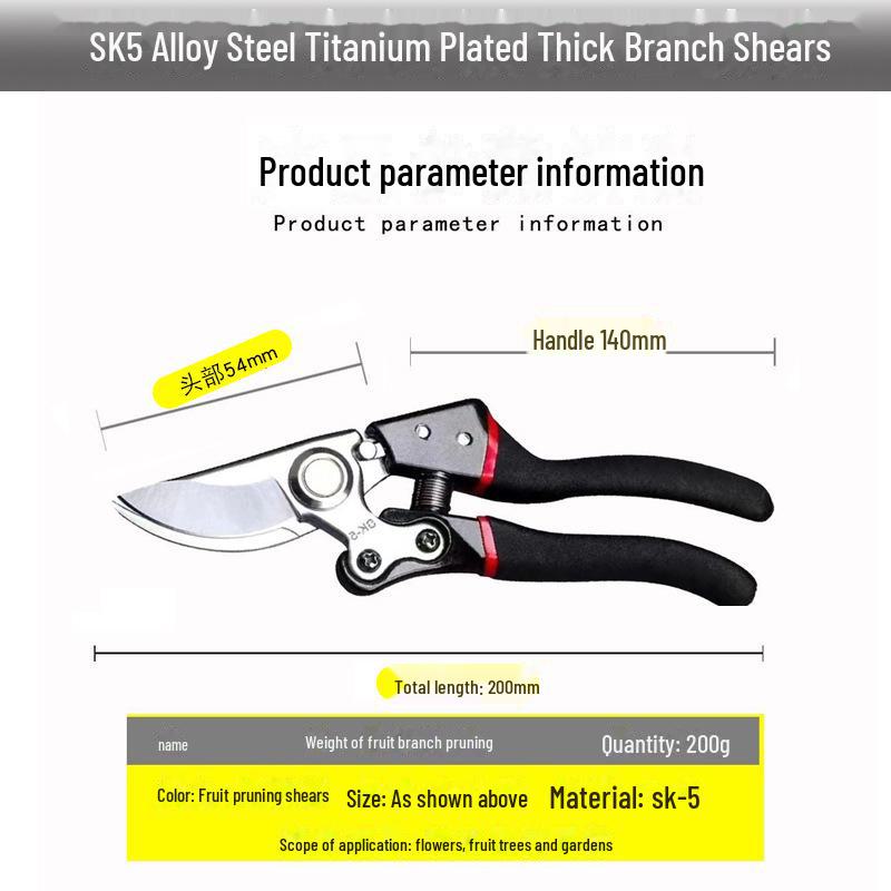 Garden Pruning Shears for Fruit Trees and Thick Branches