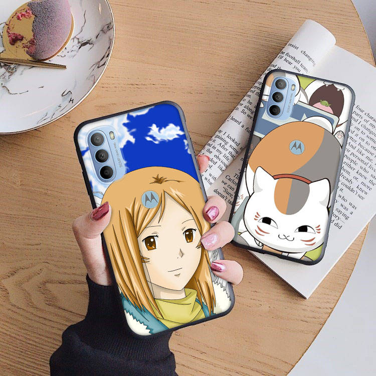 AD78 Natsume Yuujinchou Black Case for iPhone 16 15 Plus 14 13 12 11 Pro 8 7 6S SE 5S X XR XS Max Realme C30 C33 C31 9I Huawei Y8P Y9 Sofe Cover