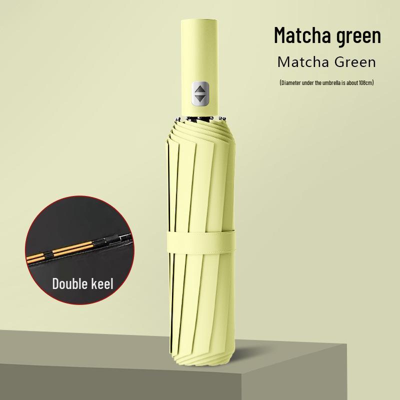 Twelve-Rib Double-Reinforced Three-Fold UV Protection Umbrella for Sun and Rain
