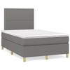 3142242 vidaXL Divan Bed with Mattress Dark Grey 120x200cm Fabric