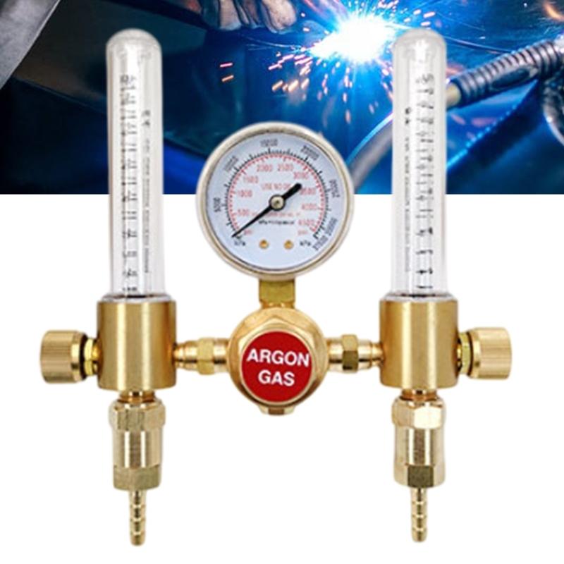 Heavy Duty Double Tube Argon Pressure Meter with Corrosion Resistant Brass Construction Pressure Instrument for Industrial