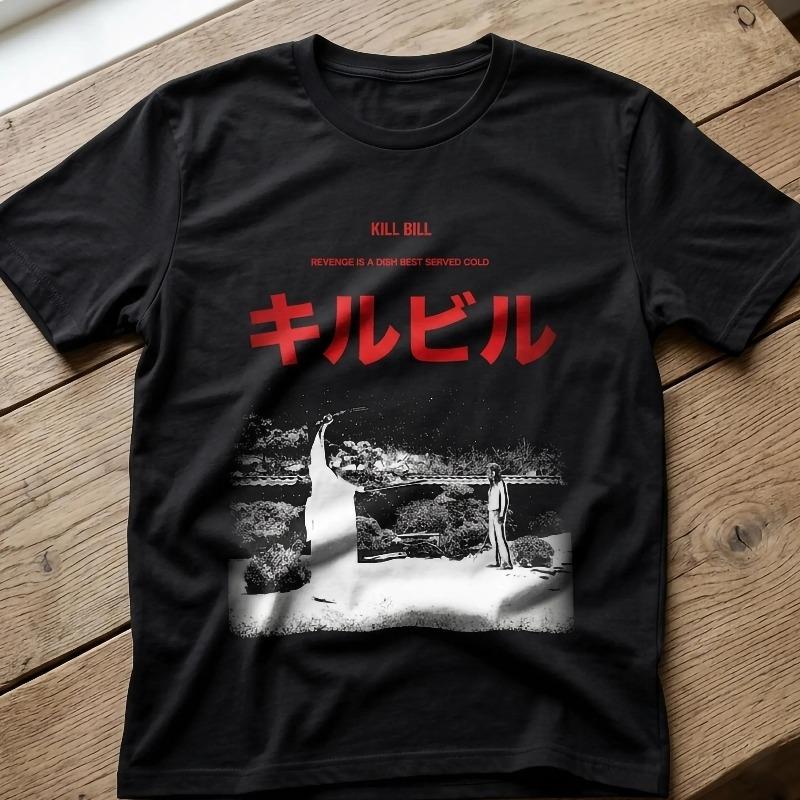 Kill Bill Vintage Tshirt 90s Bootleg Style Movie Tee Summer Unisex Loose And Breathable Cotton Tshirt Top