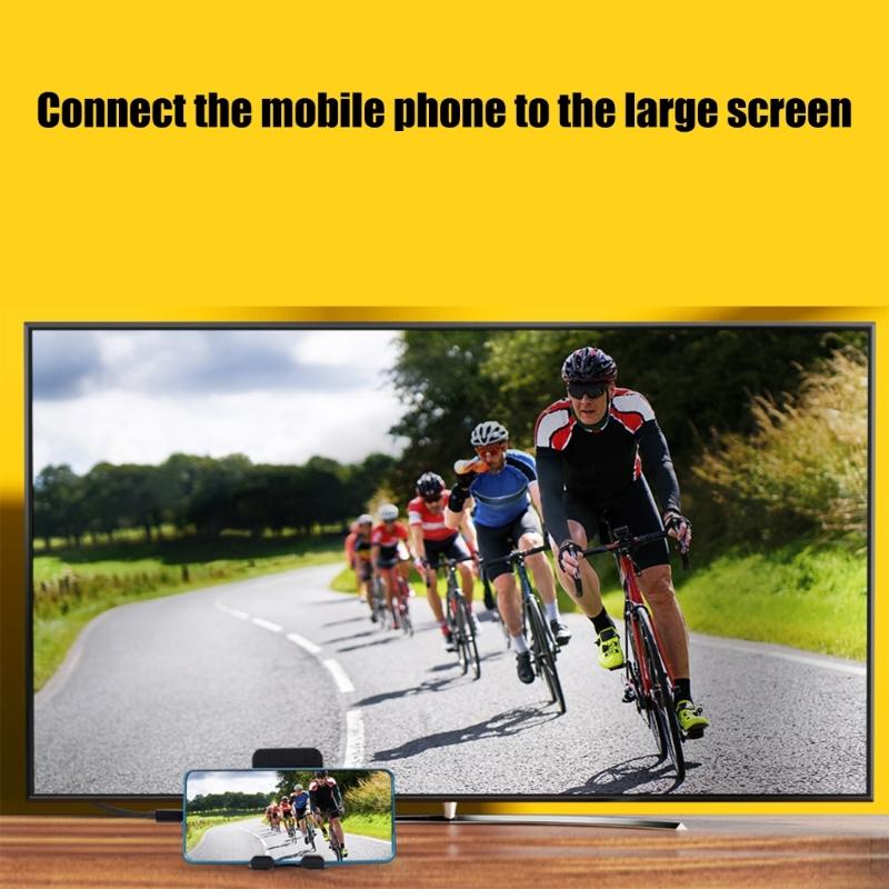 Type C to HDTV 4K Adapter USB C Male to HDTV Female Converter Cable 4K@30Hz Video Sound Sync for Laptop Tablets TV