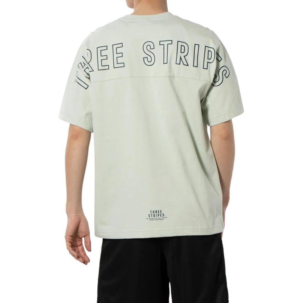 Adidas Wording Logo Loose Fit Round Neck Short Sleeve T-Shirt Men Tops Light-Green IM8771