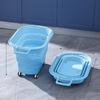 Thickened Plastic Shopping Basket with Wheels Handheld KTV Basket Convenience Store Caddy Vegetable Basket Pull Rod Basket