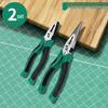 Three-Piece Industrial Grade Japanese Steel Pliers Set: Wire, Needle-Nose, and Diagonal Pliers for Electricians