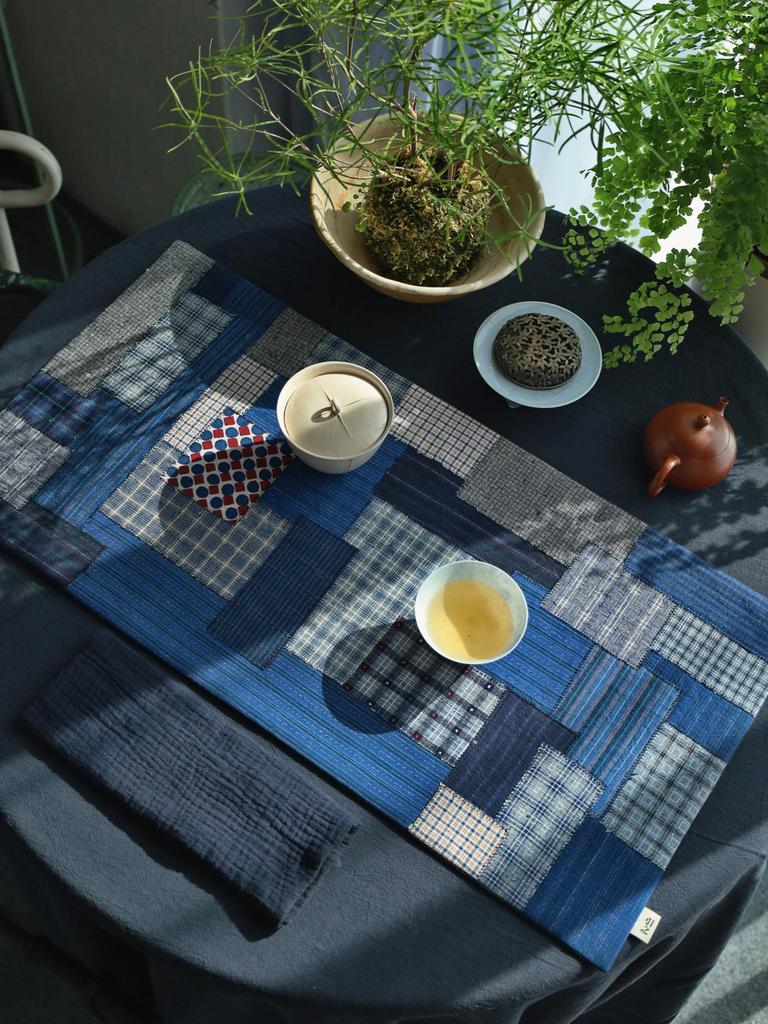 Handmade Vintage Coarse Cloth Tea Mat - Chinese Zen Style