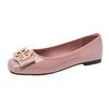 Women's Summer 2024 Slip-On Square Toe Shoes, Soft Sole Leather, Comfortable & Stylish, Available in Large Sizes