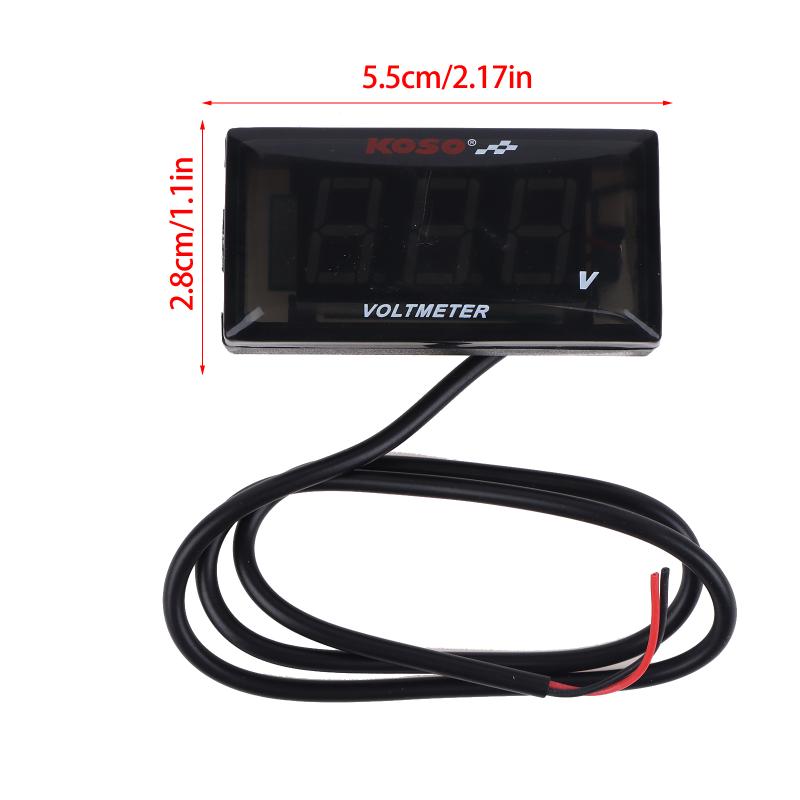 Digital Voltmeter LED Display DC10-150V for Moto with Waterproof Bracket for Reliable Automotive Use