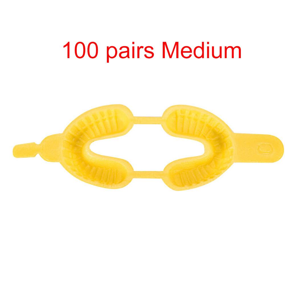 100 Pairs Disposable Dental Tray Fluoride Foam Impression Trays Large Medium Small Size Dentist Materials