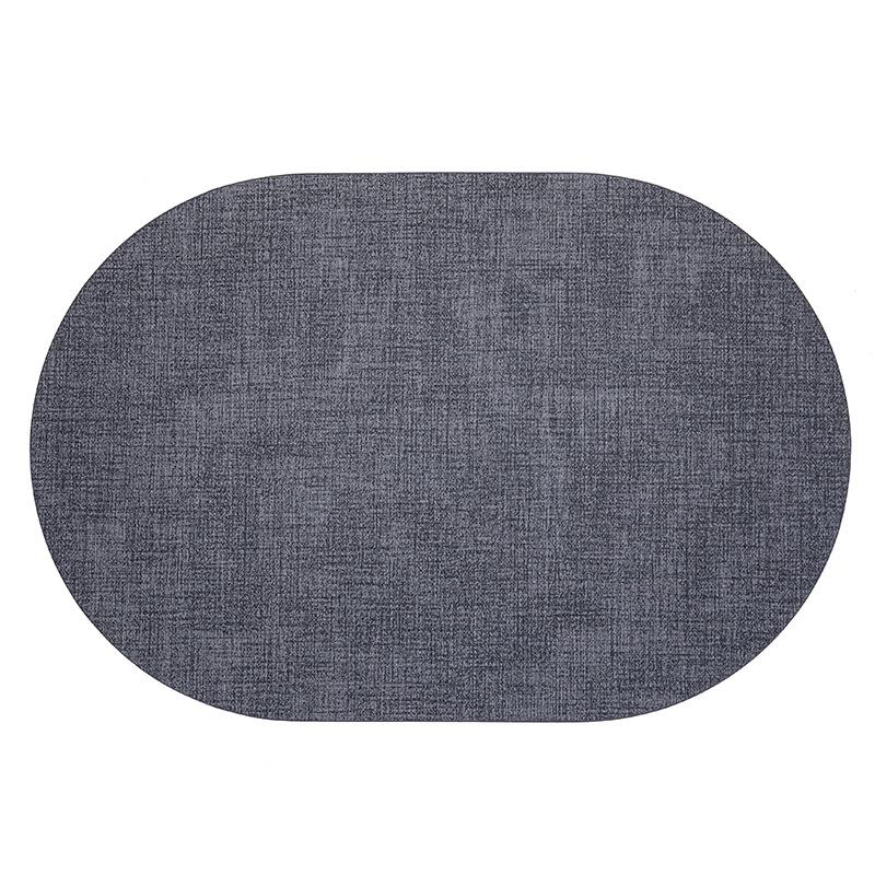 Nordic Oval Fabric Texture Placemat - Waterproof, Oilproof, Heat Insulation, Anti-Scald Mat 