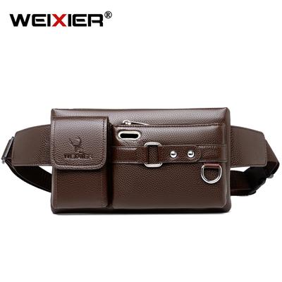 Sacs de taille en cuir Pu hommes sacs de taille sac banane sac de ceinture sacs de téléphone sac de taille de voyage mâle petit sac de taille en cuir