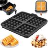 Square Silicone Waffle Mold for Air Fryer Nonstick Baking Tray Reusable Heat Resistant Bakeware with Four Grid Design for Kitchen Use