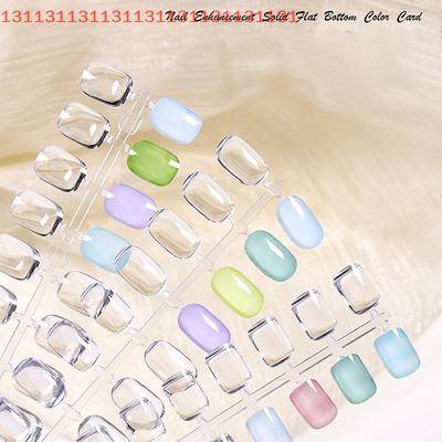 Clear Solid Oval Triangle Square Shape Nail Tools Nail Table Color Card Display DIY Manicure Nail Tips Practice Tools