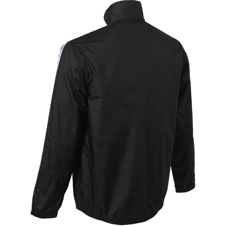 Adidas Three Stripes Logo Vintage Sports Stand Collar Printed Zip Long Sleeve Jacket Men Jackets Black IK7335