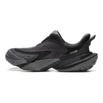 Li Ning CF Trail Wandern Sport Bequem Stoßdämpfung Rebound Low Top Outdoor Funktionsschuhe Unisex Schuhe Grau Schwarz AHCV073-4
