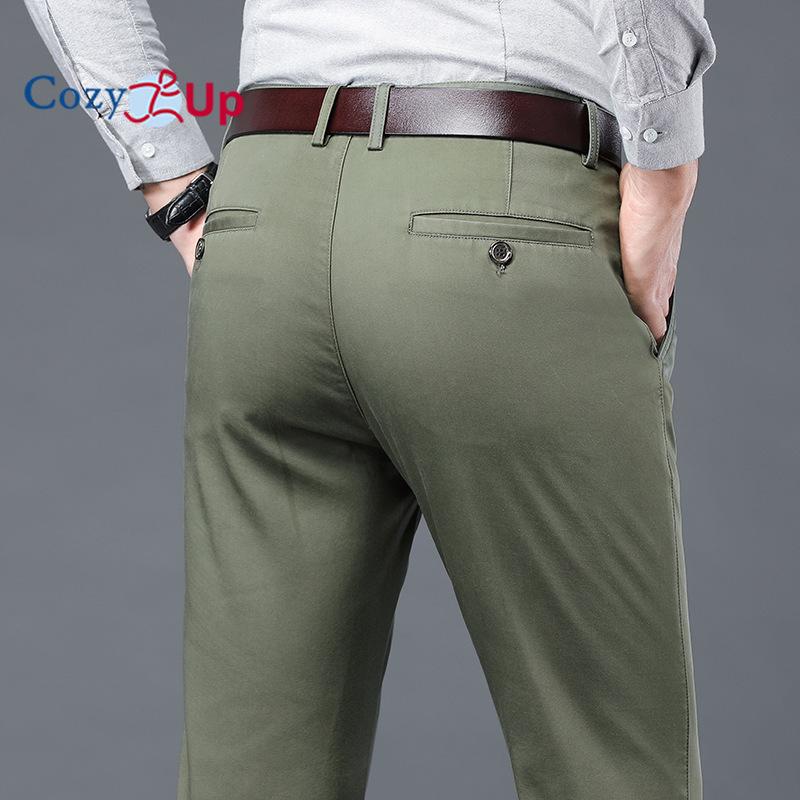 

Чоловічі повсякденні штани Cozy Up, вільні та зручні прямі ділові стрейч-штани 40 зелений