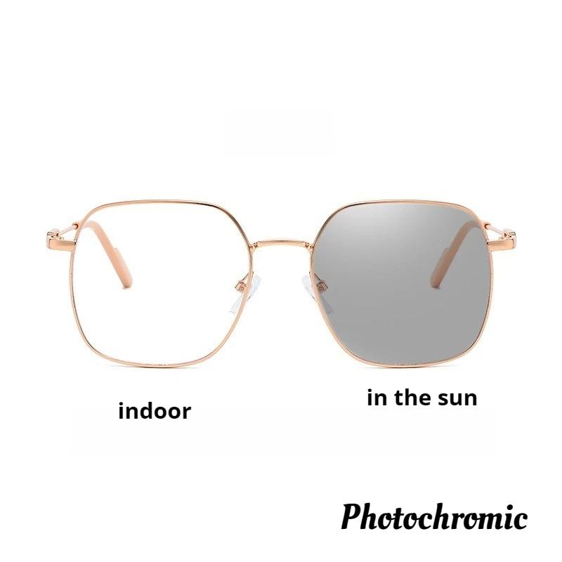 Unisex Luxury Myopia Glasses Photochromic Anti Blue Light HD Vision Fashionable Elegant Design