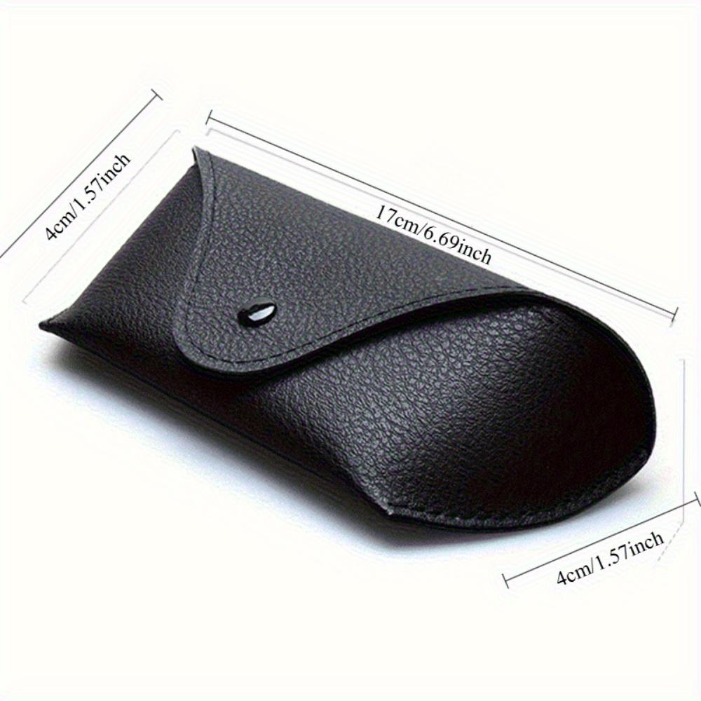 Zipper Sunglasses Case High Quality Black PU Leather Protective Glasses Box