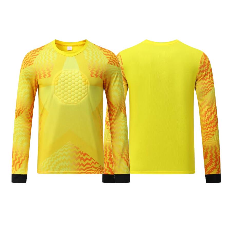 

Sponge-Padded Goalkeeper Jersey: Adult Long Sleeve Autumn/Winter Sports Training Uniform Adult 2XL