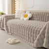 Faux Rabbit Fur Sofa Cover Warm Winter Bubble Shaped Slipcovers Luxury Plush  Couch Covers for Living Room Decor Blanket Towel