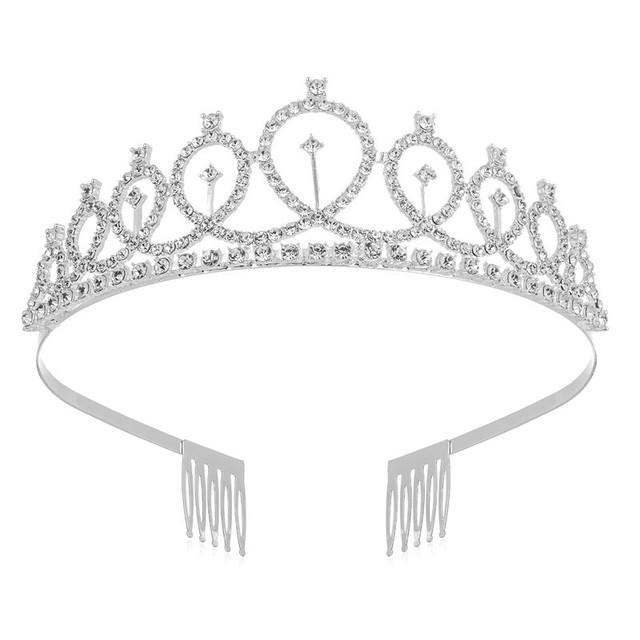 

Роскошные ободки для волос на день рождения для девочек, королевские украшения для выпускного бала, тиары и короны, набор аксессуаров серебряный