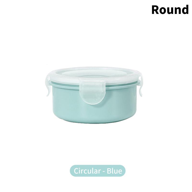 

Мини-холодильник Crisper Small Lunch Box Пластиковая герметичная банка для хранения Круглая кухонная изолированная коробка для завтрака Органайзер для закусок