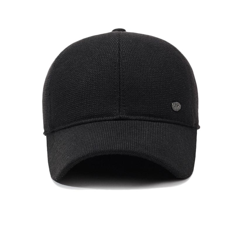 Men's Warm Cotton Cap Middle-Aged and Elderly Ear Protection Baseball Cap Autumn Winter Woolen Hat