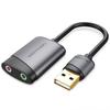 Sound Cards (External) Cdkhb Usb Sound Card External Independent To 3.5Mm Drive Free Headset Microphone Converter Gray