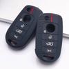 Silicone Key Fob Cover for 4-button Flip Remote, Anti-Scratch & Anti-Drop Protective Case for Jeep Renegade Compass for Fiat 500X Toro Argo for Dodge