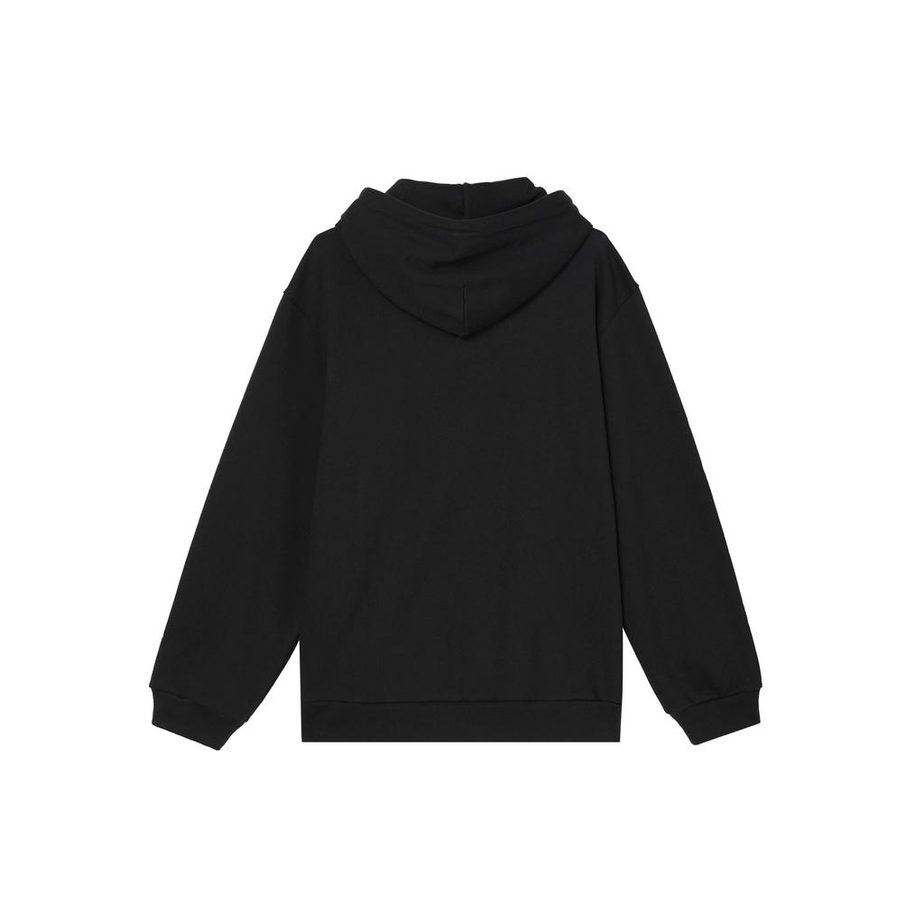 Adidas Originals Trefoil Logo Print Hoodie With Drawstring Long Sleeves Men Hoodie Black HC6267