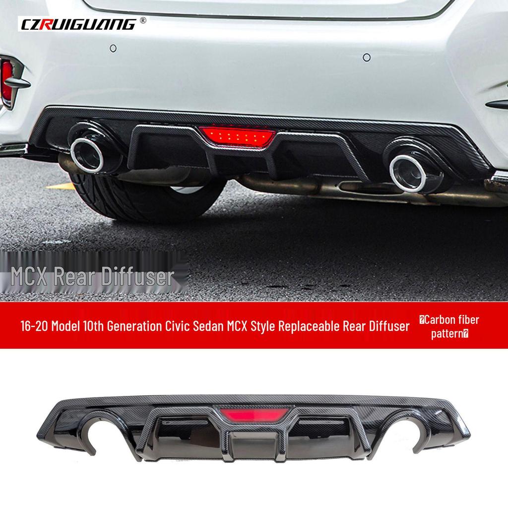 Kit de Carroceria Difusor Traseiro e Splitter Frontal para Civic 10ª Geração