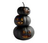 Black Stacked Plastic Pumpkins Towel Artificial Fake Halloween Decoration Paint Pumpkins For Porch Table Kitchen