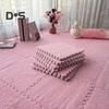 Plush Puzzle Carpet Interlocking Floor Mat DIY Non-Slip Carpet Tiles Baby Playmat for Living Rooms Bedroom Playroom Children's Rooms