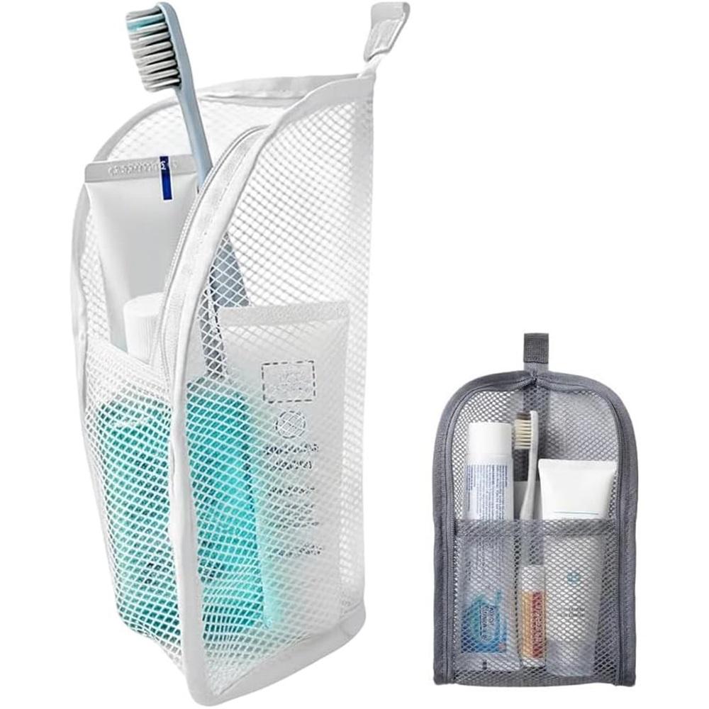 Standing toiletry bag, 2026 new portable lightweight travel toiletry bag, travel toothbrush organizer, fits toothbrush and toothpaste (pink)